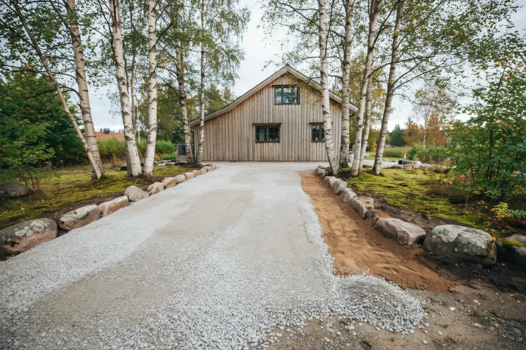 grusa uppfarten r tt fr n b rjan material tjocklek och markarbete f r en h llbar infart